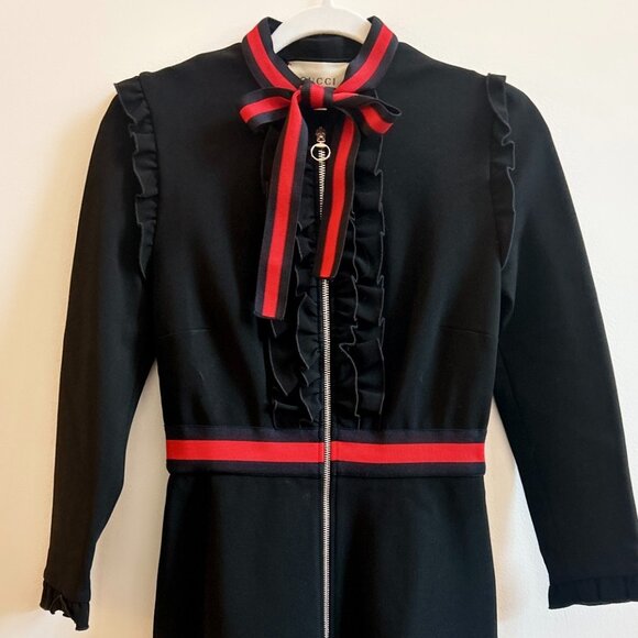 Gucci Sherry Line Dress, Medium Black - Picture 12 of 13